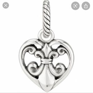 Brighton Fleur De Lis Heart Charm